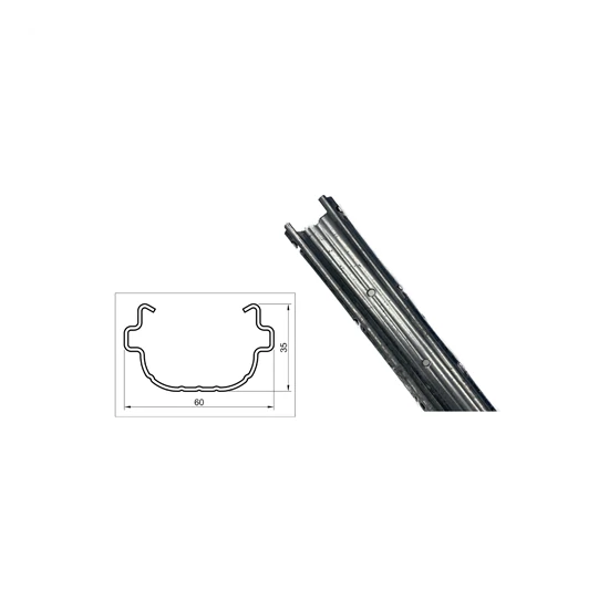 OSZLOP SORKÖZ bordázott hátul 2,5 m/1,5 mm HORGANYZOTT